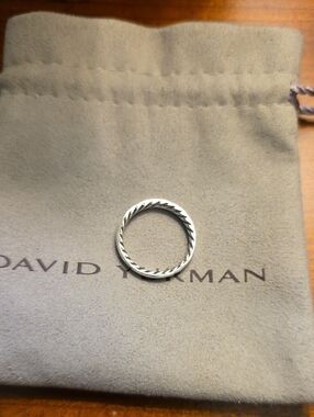 💯Auth DAVID YURMAN Inside Cable Ring Size 6.5
